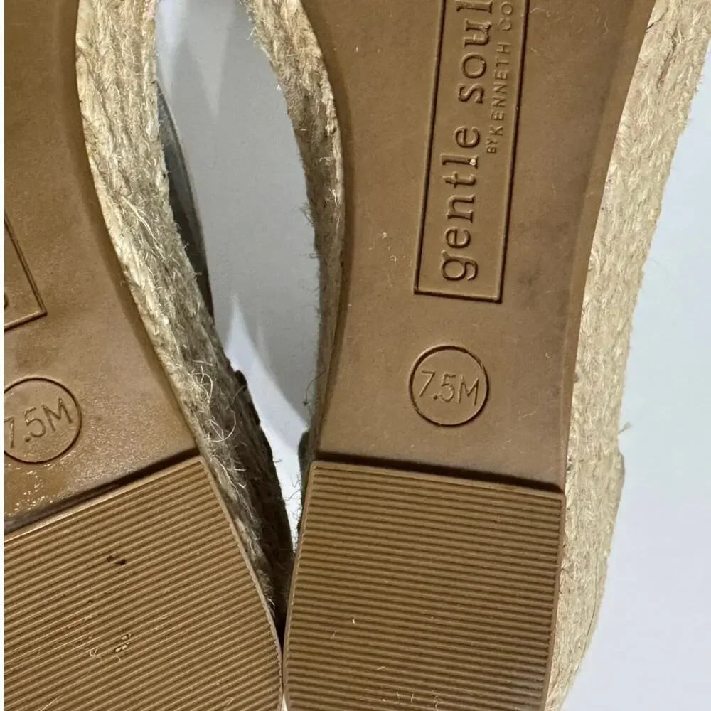 Gentle Souls Women's Colleen X-Elastic Crossover Espadrille Wedge Sandals 7.5 - Picture 8 of 9